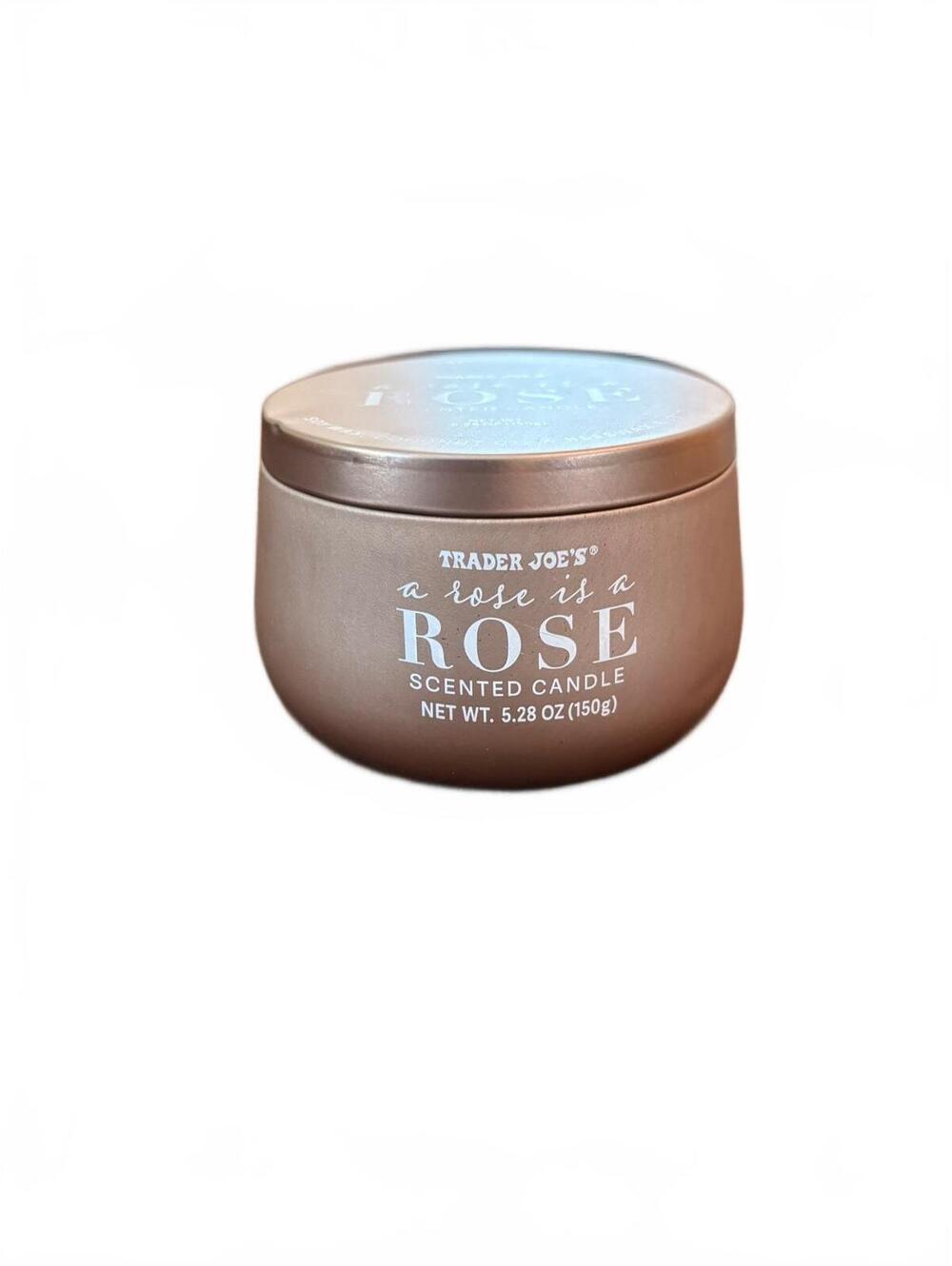 Trader Joe's limited edition "A Rose is a Rose" candle